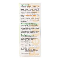 日本命力-Reuteri活得易 益生菌咀嚼片 (檸檬味) 60片