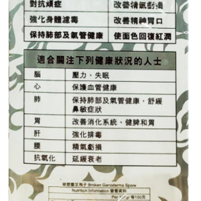 御藥堂-破壁靈芝孢子 60粒