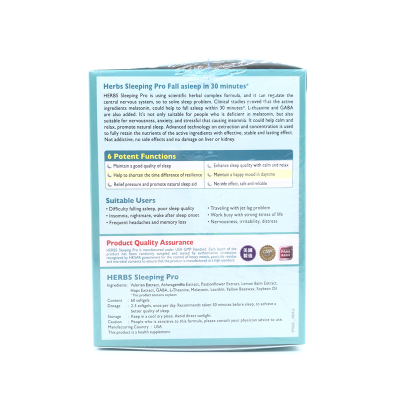 HERBS草姬 - 速睡丸 60粒 睡眠救星 純天然成份退黑色素 舒緩壓力 助睡眠