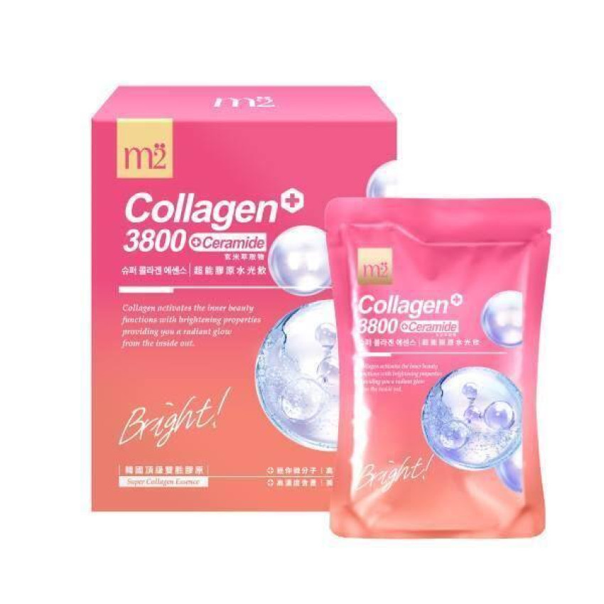 M2輕次方 - m2美度 超能膠原水光飲 [玻尿酸+神經醯胺+雙胜膠原] (8入／盒)【平行進口】