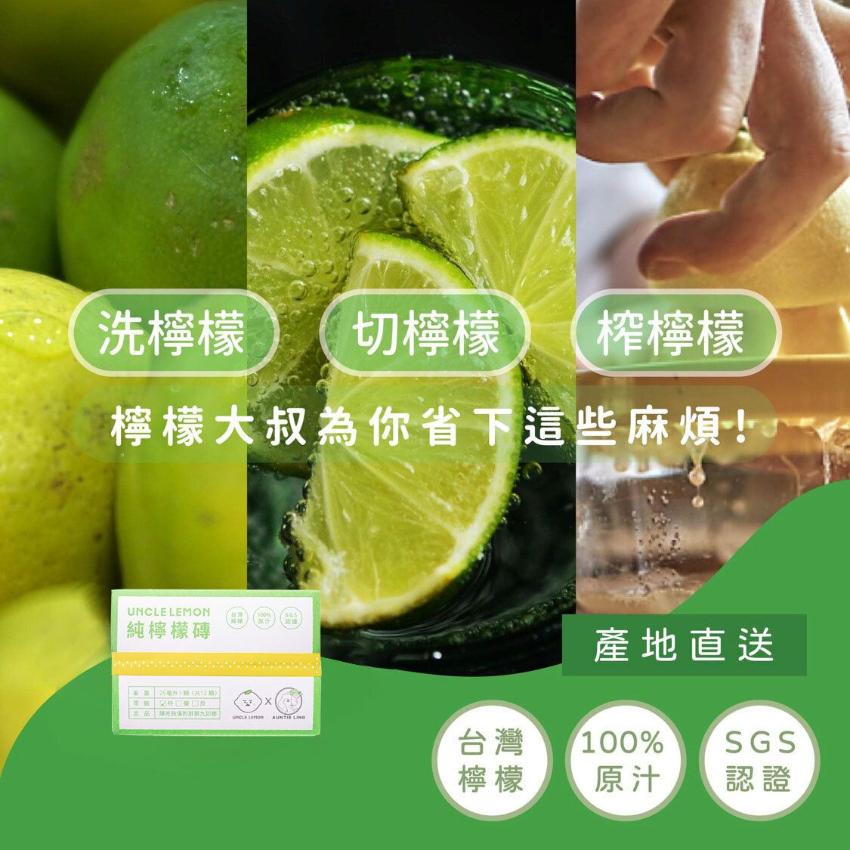 UNCLE LEMON - 檸檬大叔 100%純檸檬磚特級台灣檸檬汁 瘦身 無糖 (25ml*12個)(平行進口) 【新舊包裝隨機發貨】