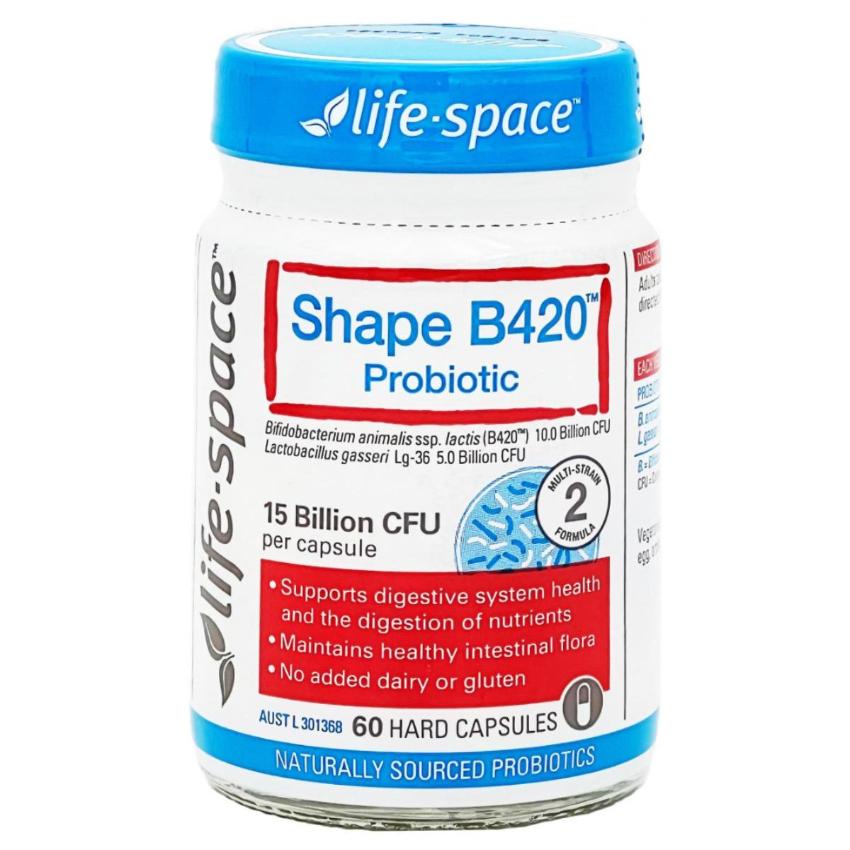Life Space-益倍適 塑身B420益生菌- 60粒硬膠囊【平行進口】減肥瘦身益生菌 B420減肥 EXP:02/2026