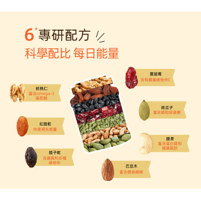 雜錦果仁 活力堅果 6+專研配方 什錦果仁含提子乾 綜合堅果【香港行貨】